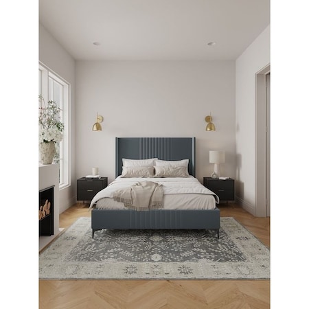 Manhattan Comfort Promenade Queen-Size Bed in Grey BD010-QN-GY